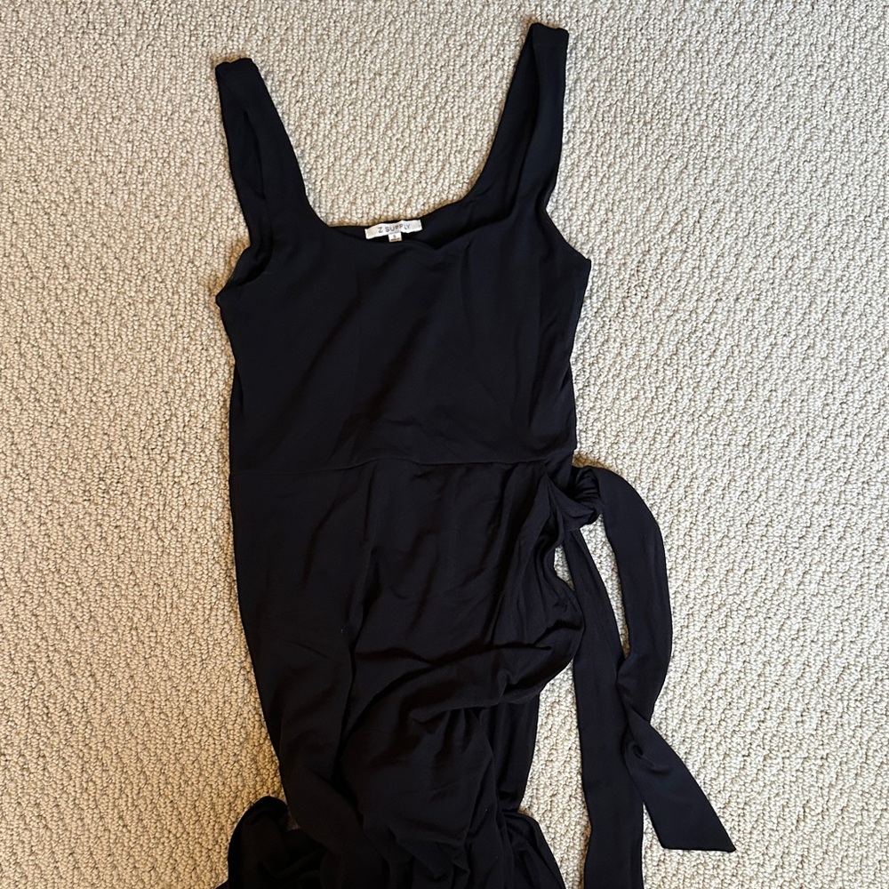 Z Supply Black Midi Wrap Dress
